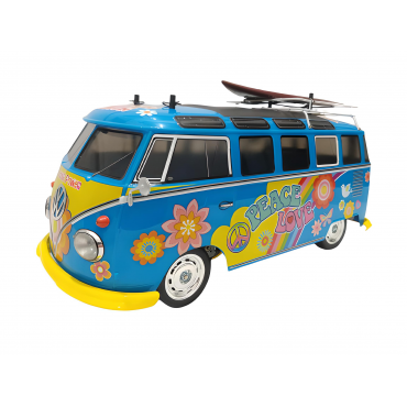 AUTOMODELO TAMIYA M-05 VOLKSWAGEN KOMBI TYPE 2 (T1) FLOWER POWER 1/10 JÁ MONTADO COMPLETO TAM 47453 C